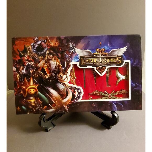 League of Legends Clash of Fates Metal Weapons w/Keychain Necklace K0 - Picture 2 of 3